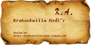 Kratochvilla Azár névjegykártya